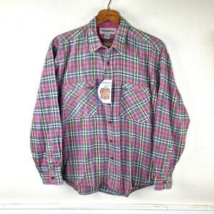 Wilderness Vtg Women's Master Sportswear Plaid Shirt - Pink and Green Size Large